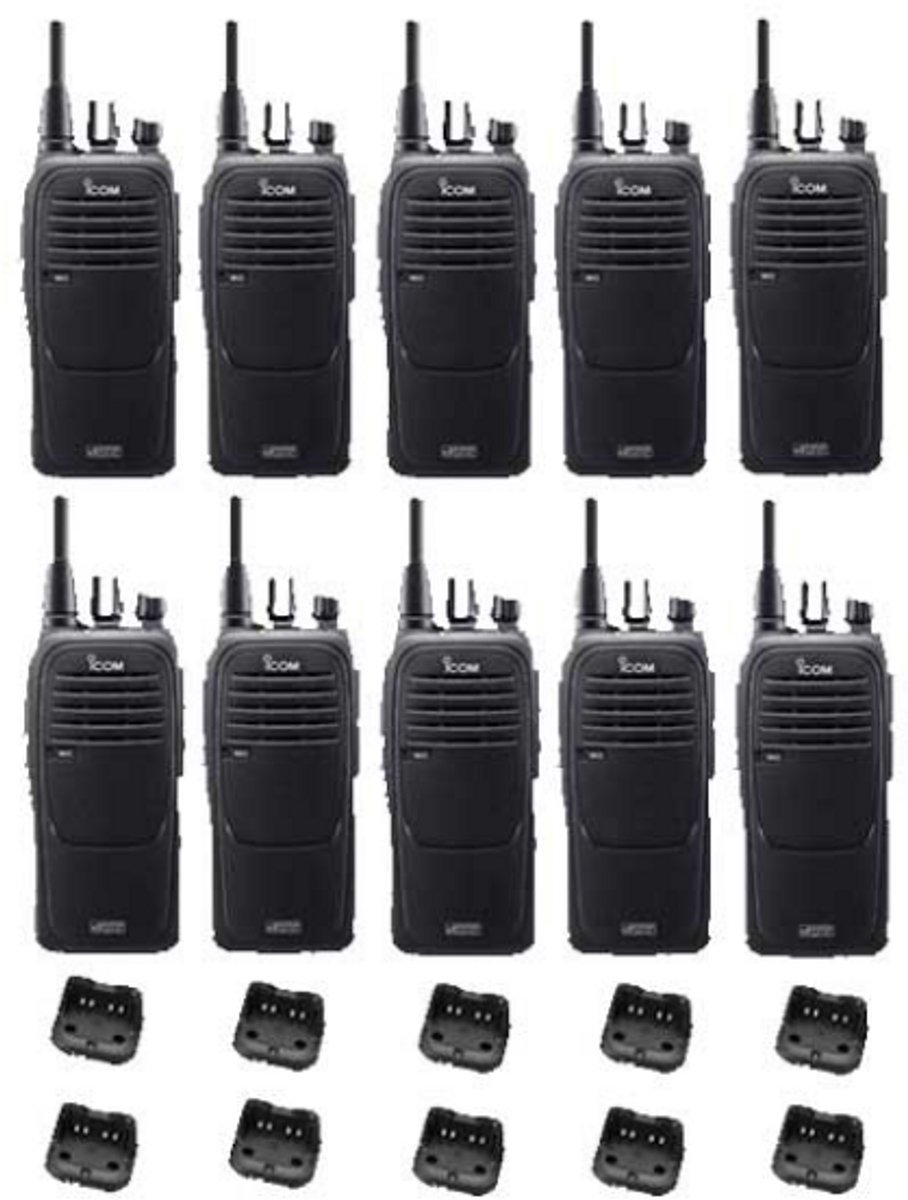 Set van 10 Icom IC-F29DR3 Digitaal DPMR en PMR446 IP67 portofoons