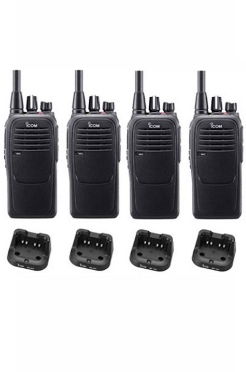 Set van 4 Icom IC-F29SR2 UHF PMR446 IP67 Waterdicht