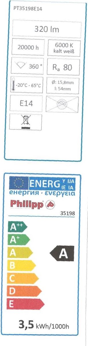 E14 LED Lamp 3.5W - Energiezuinige 220V Schroeffitting Vervangingslamp