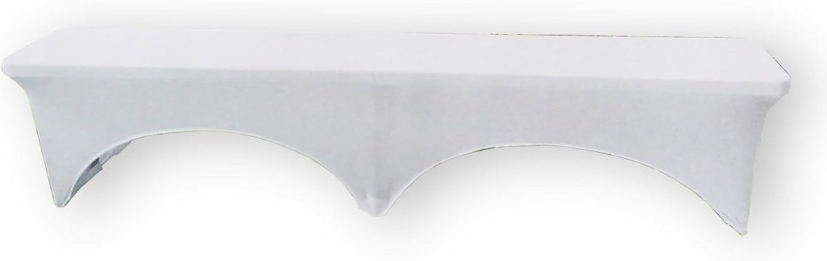 Witte Hoezen voor Biertentgarnituur en Klaptafels - Stretch Tafel- en Bankhoezen