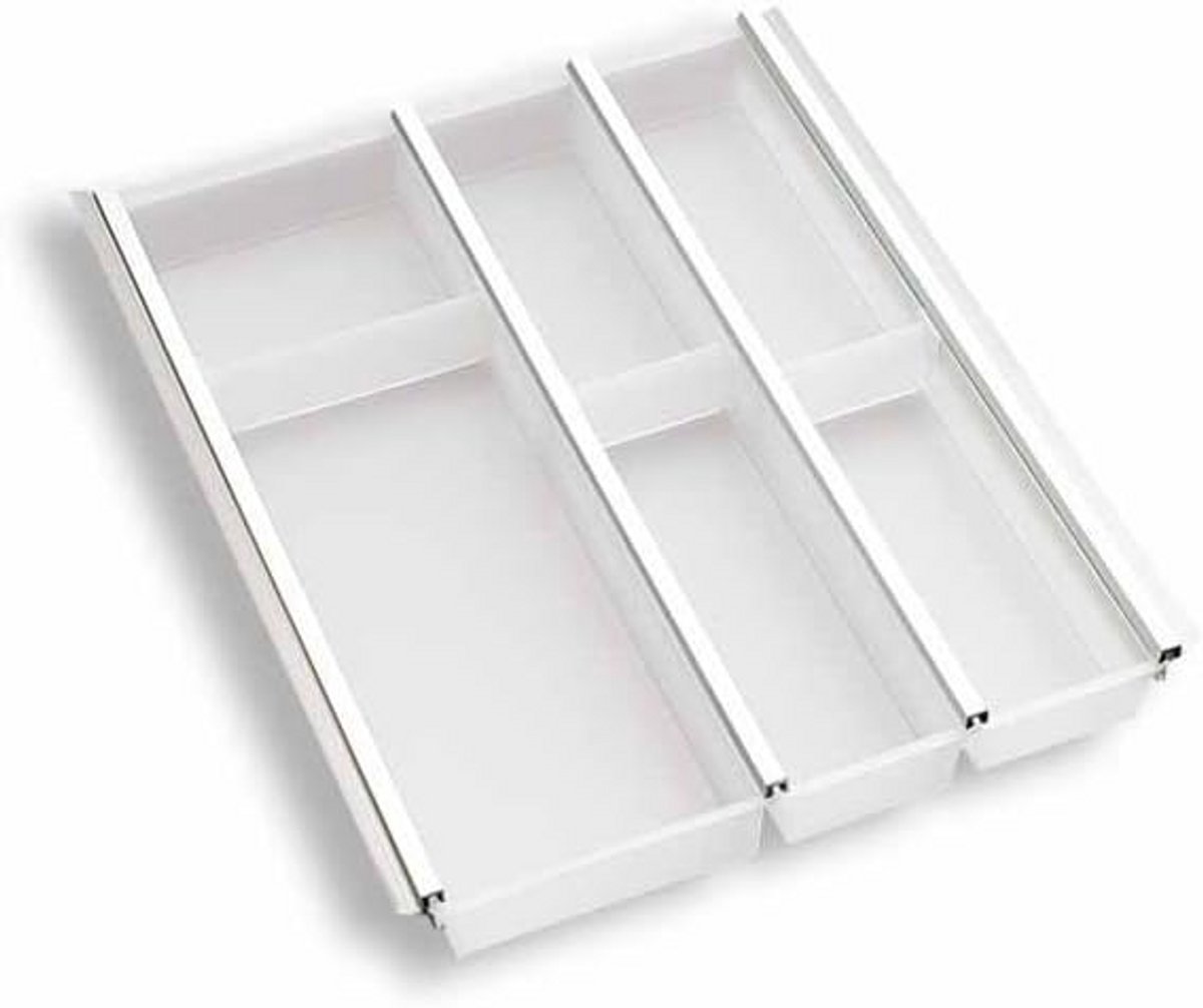 Bestekbak 45cm Lade-indeling Grafiet Doorshijnend - Flexibel Bestekcassette