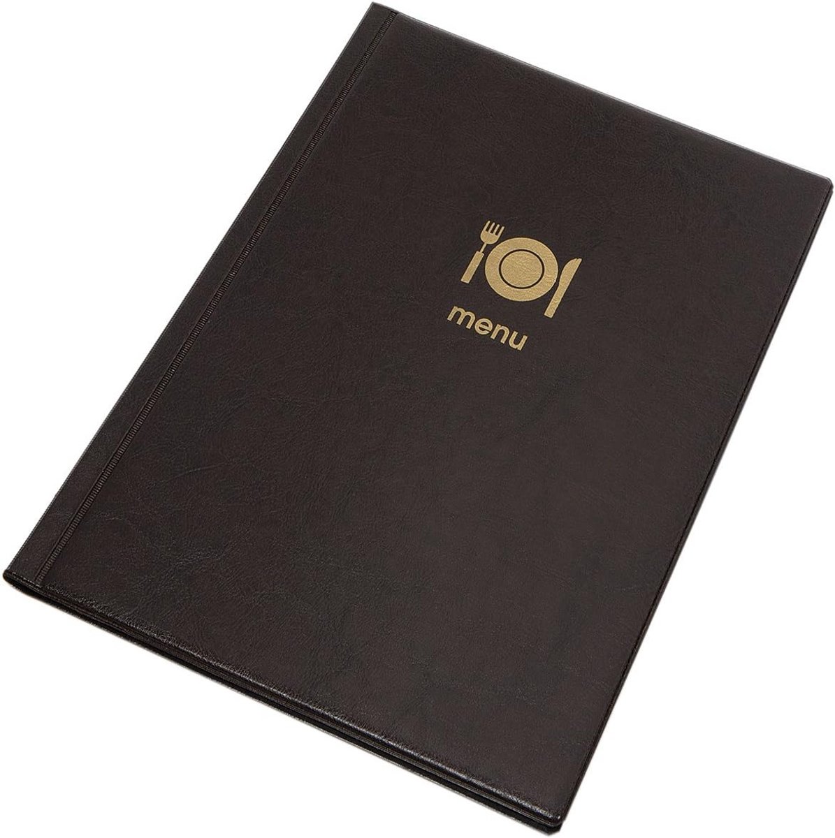 Menuhouder A4 12 pagina's - Kunstleer Bruin - Tafeldisplay voor Restaurant Pub Hotel