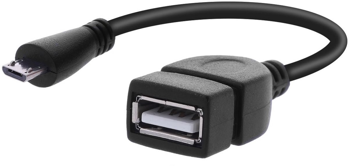 Micro-USB-mannelijk naar USB-vrouwelijk OTG-hostkabel