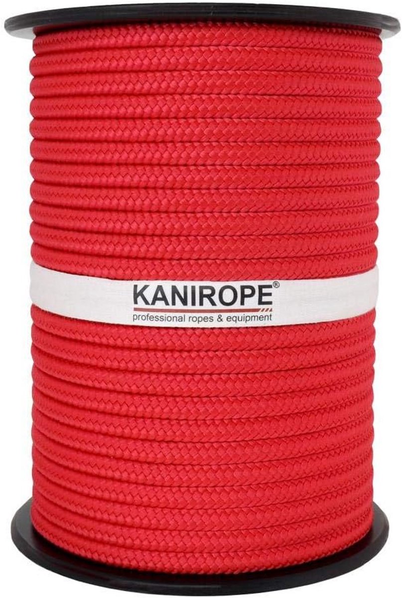 Rood Polypropyleen Touw 6mm - 100 Meter - 16-voudig Gevlochten Voor Alle Toepassingen