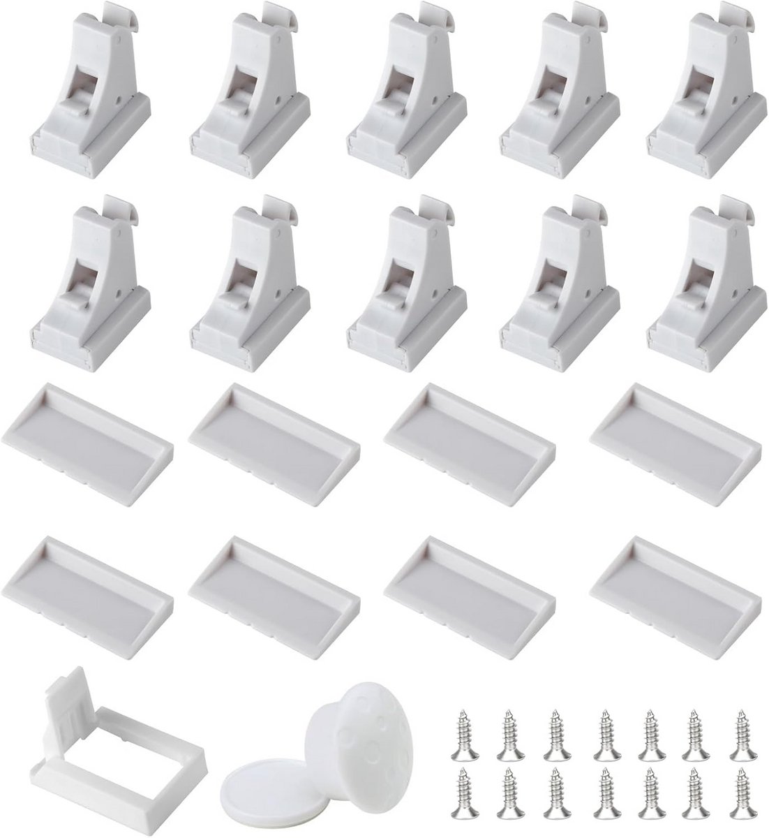 Magnetische Kastsloten - Kindersloten Babyproofing - Huis Beveiligen - Onzichtbare Montage - 10 Stuks - Wit