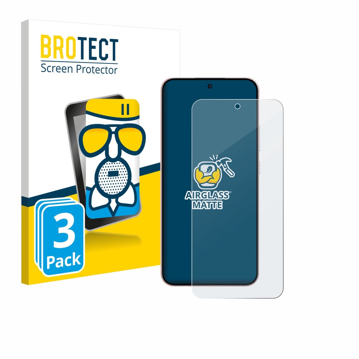 BROTECT - Screenprotector voor Oppo Reno 14 F - Folie Beschermfolie Beschermglas matte 3 Stuks