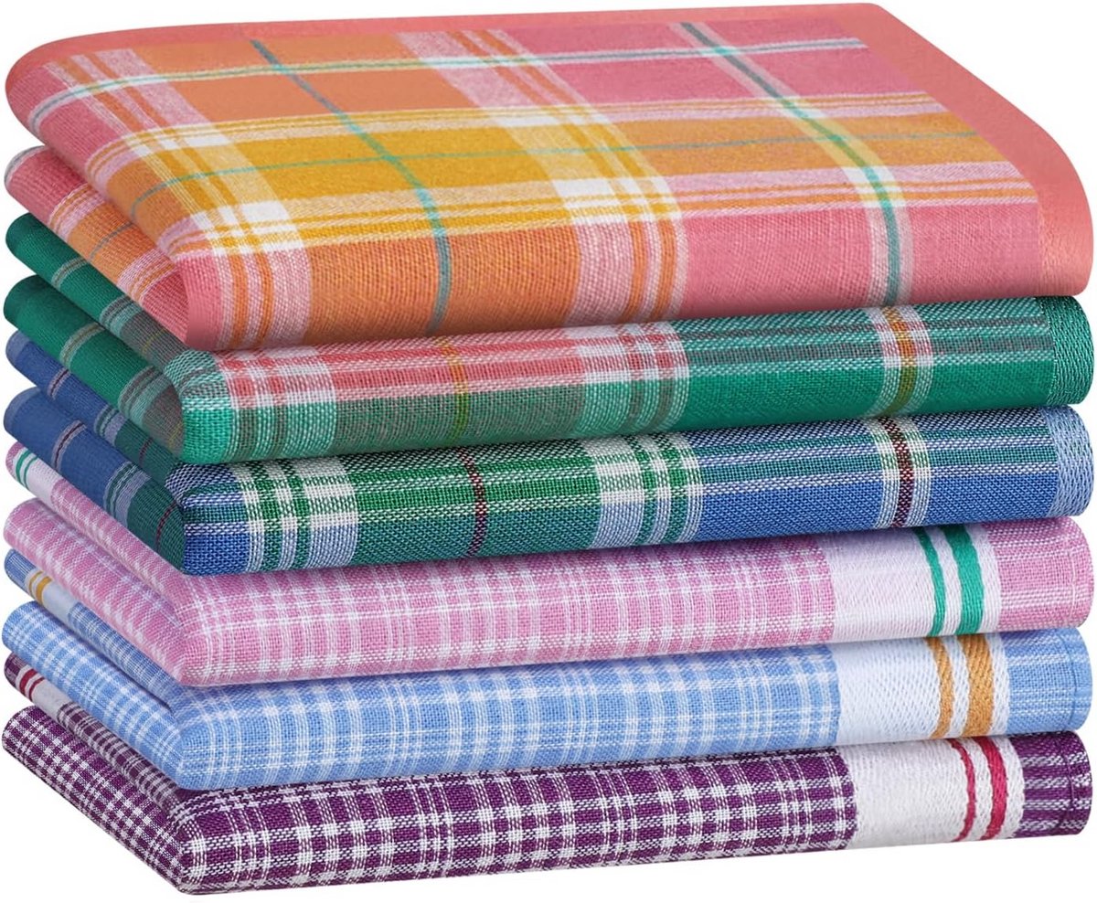 Dameszakdoek Katoen Ruitpatroon Soft Herbruikbaar – 43x43 cm Set