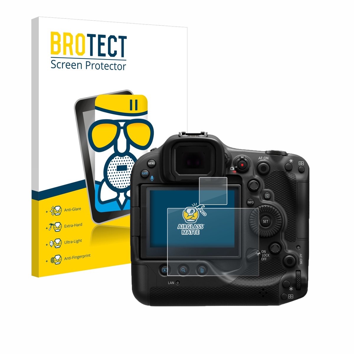 BROTECT - Screenprotector voor Canon EOS R3 - Folie Beschermfolie Beschermglas matte