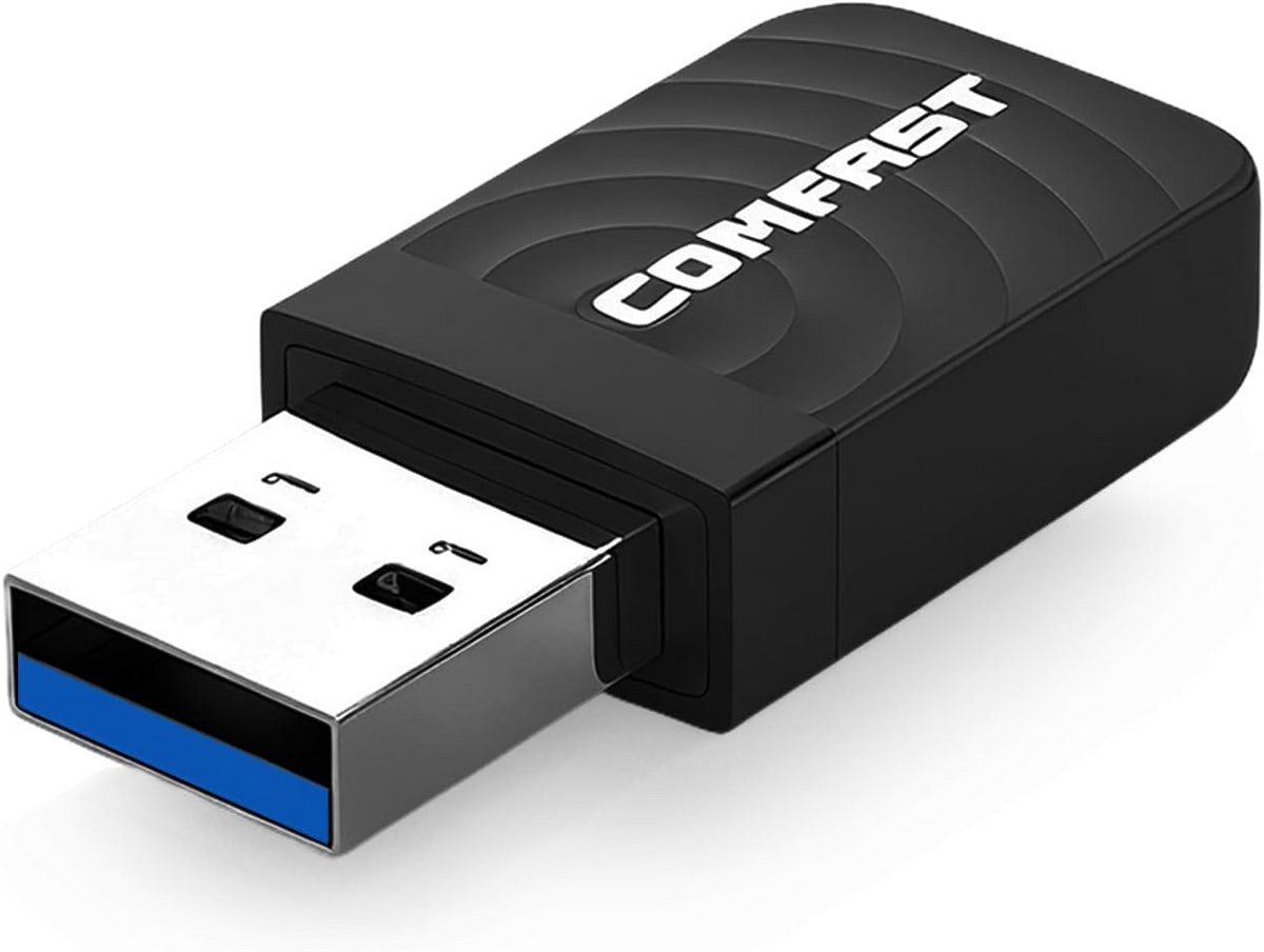 USB Wifi Adapter 1300 Mbit/s Dual Band 5GHz/2.4GHz MU-MIMO voor Laptop en PC
