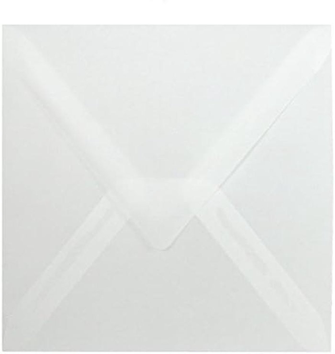 100x Transparante Enveloppen Vierkant 13x13 cm - 90g/m2 met Driehoekige Klep