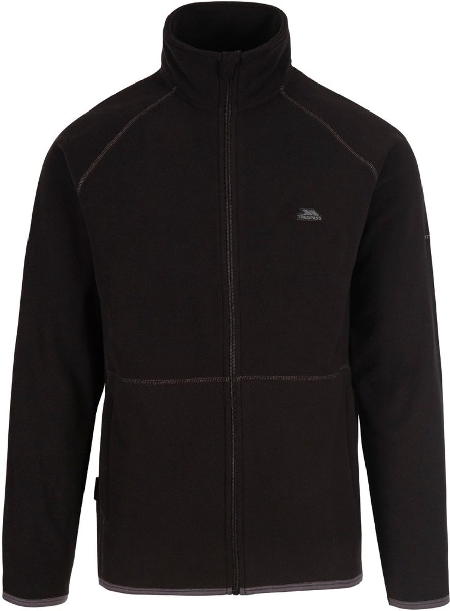 Trespass fleecejas/fleecepullover Faxfleet Herenfleece At100 Zwart