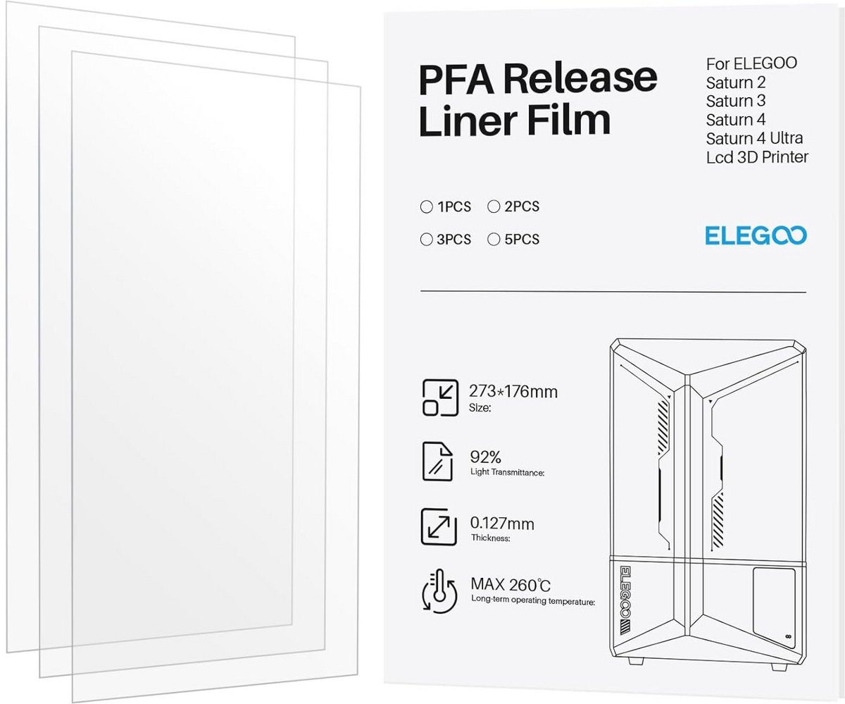 3D Printer FEP PFA Release Film Set voor Resin Printers, 3 Stuks