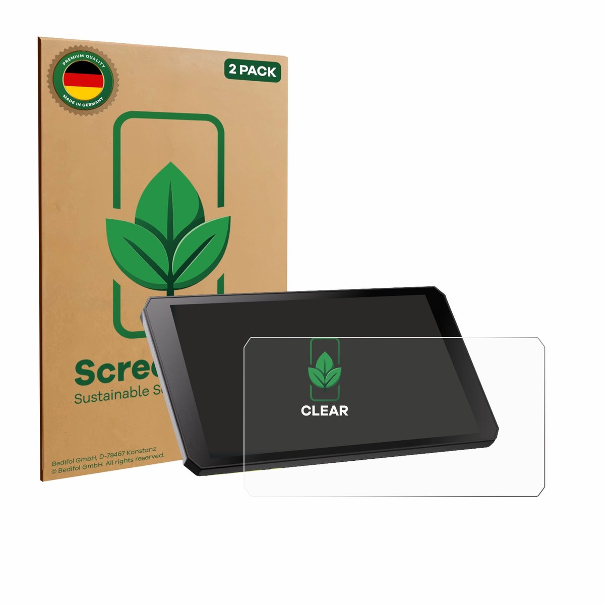 ScreenLeaf - Screenprotector voor RiderNav R7M - Duurzame schermbescherming Folie Beschermfolie transparant 2 Stuks