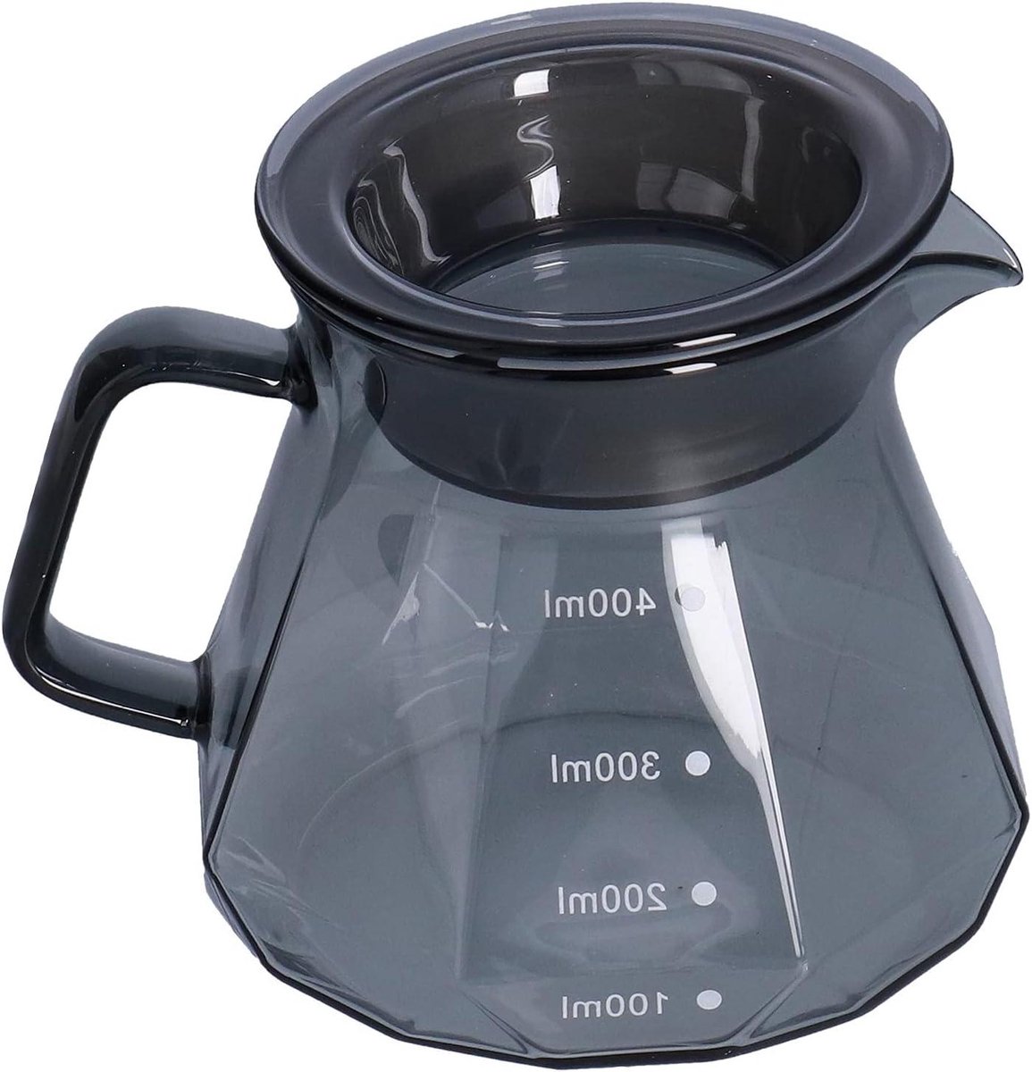 Glazen koffieserverpot - hittebestendig - theepot - koffiewaterkoker - koffiedeeltpot (400ml)