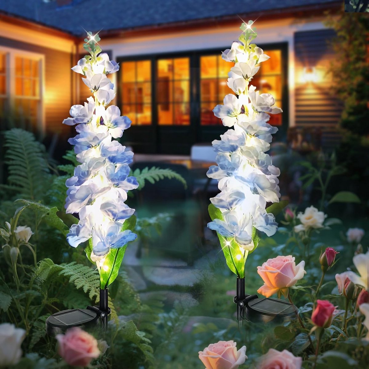 Zonnebloemlampen voor Buiten met Gloeiende Stelen Decoratie