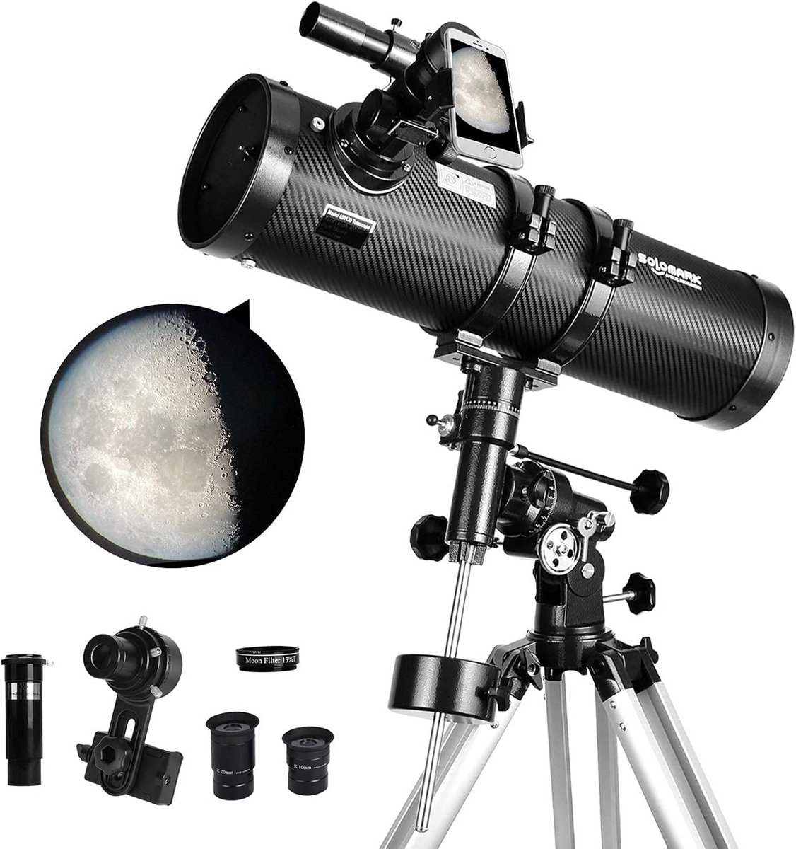 Krachtige 130mm Newtoniaanse Telescoop voor Volwassenen - Astronomie Spiegelkijker met Statief