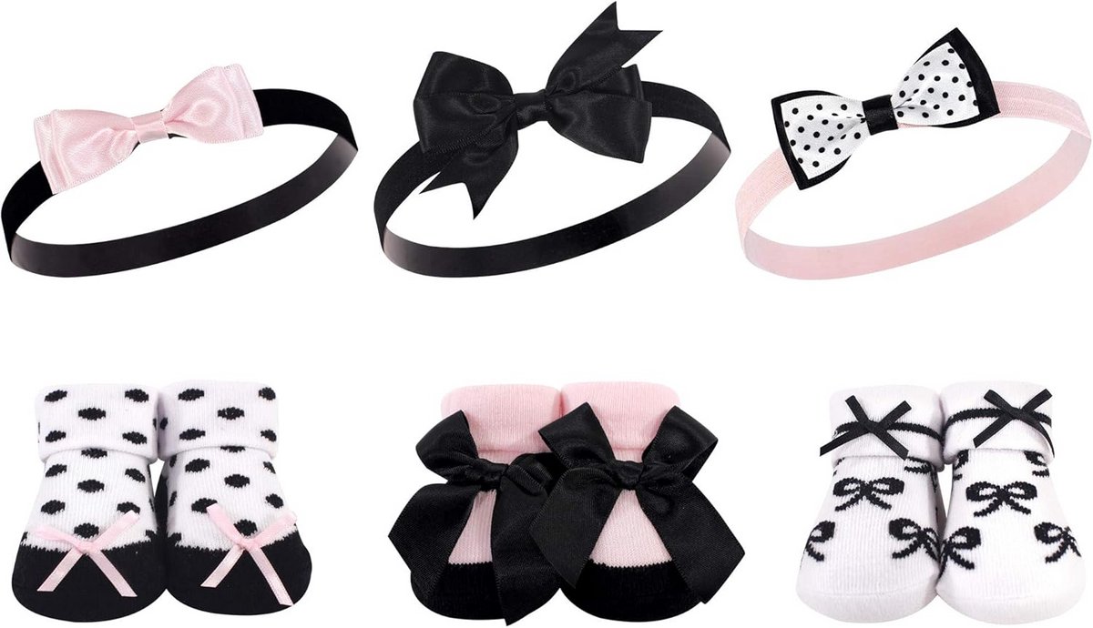 Verzorgde Set Babymeisje Hoofdband en Sokjes Cadeauset