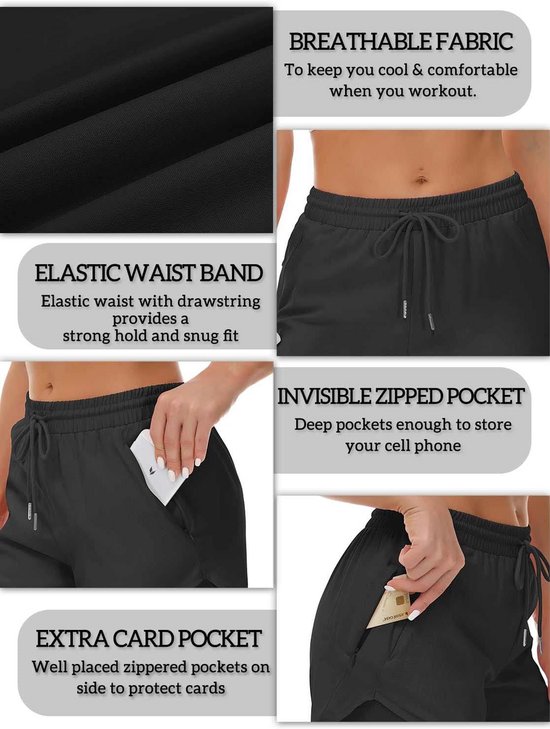 Dames Hardloopshort met Voering en 3 Zakken - Elastische Sport- en Yogashort — afbeelding 5