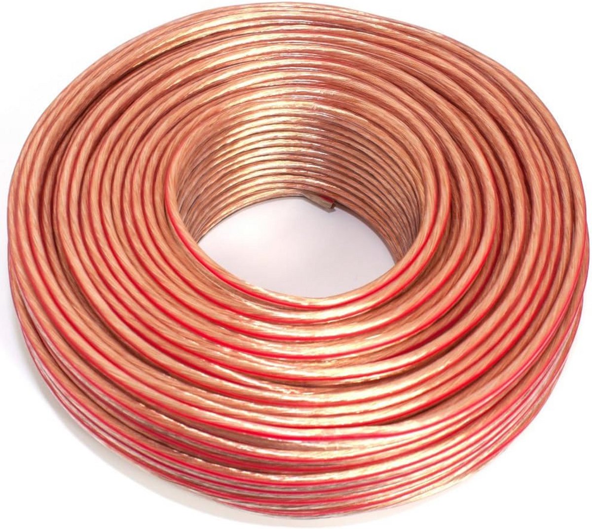 Transparante Luidsprekerkabel 2x2,50mm² 50 meter - CCA Audiokabel