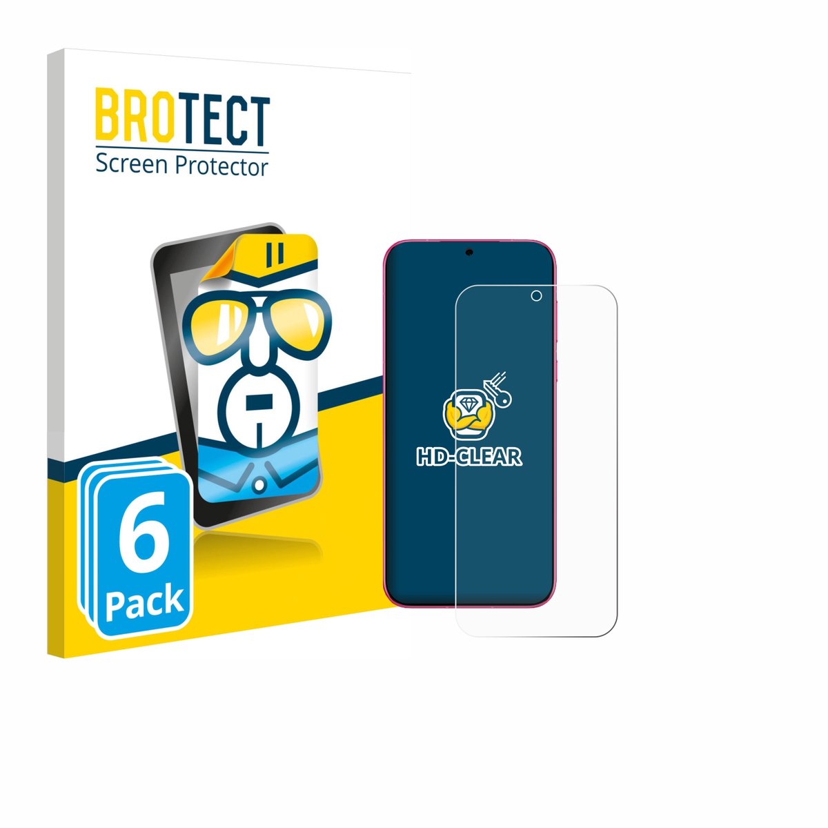BROTECT - Screenprotector voor Huawei Pura 80 - Folie Beschermfolie transparant 6 Stuks