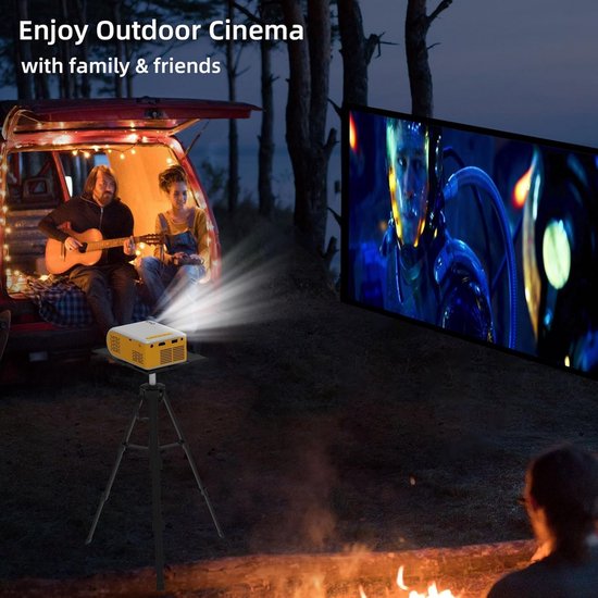 Mini Prijector Draagbare Mini Projector voor Buiten en Binnen - HD Beeldkwaliteit | bol