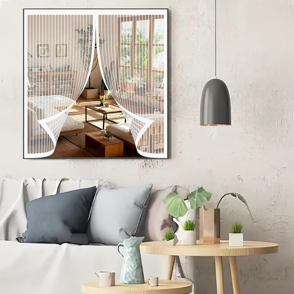 Magnetisch Vliegengordijn voor Deur 46x88 cm - Automatisch Sluitend Zonder Boren