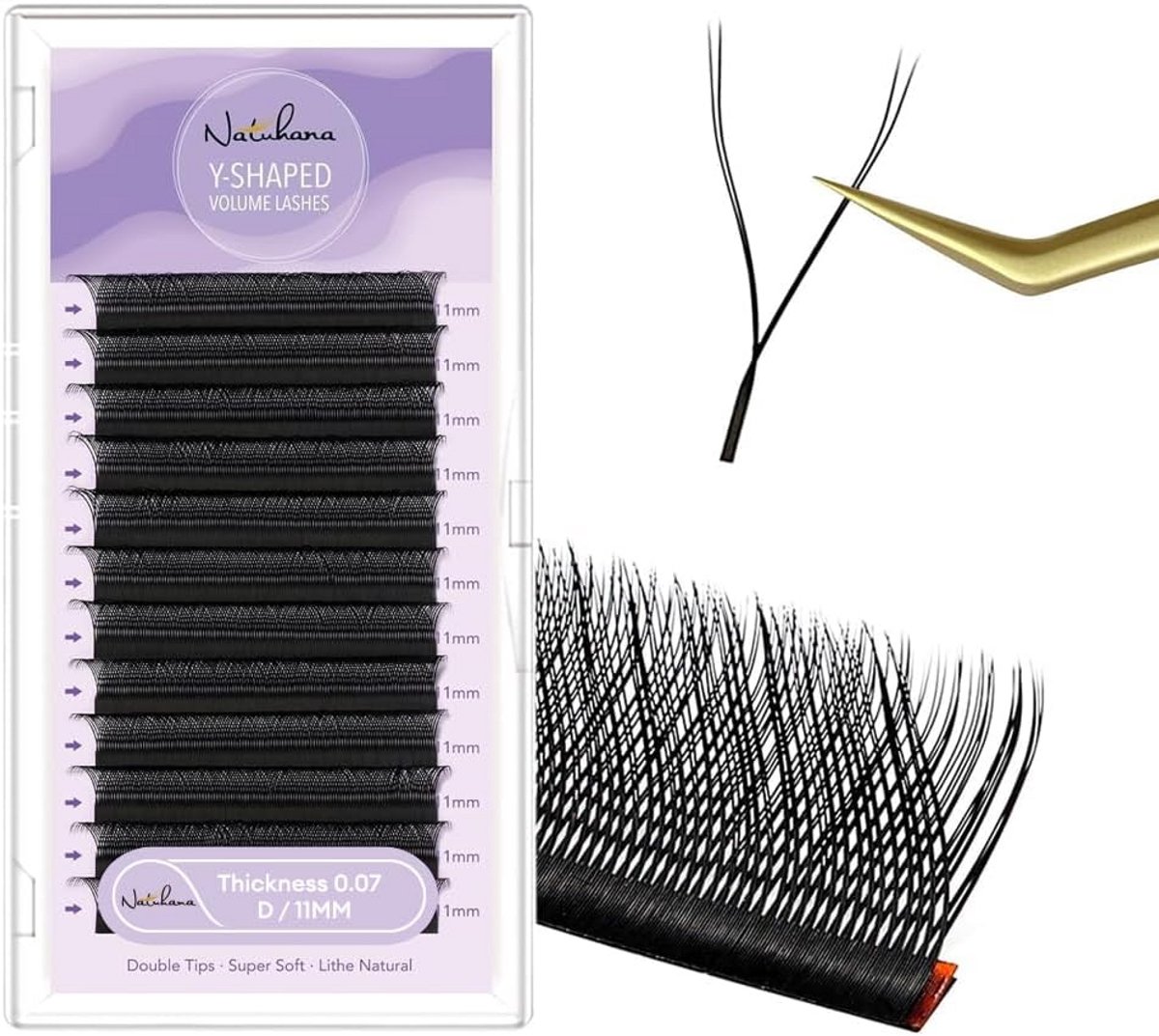 Volume Y Vorm Wimperverlenging 0.07mm D Krul Professionele Nepbont