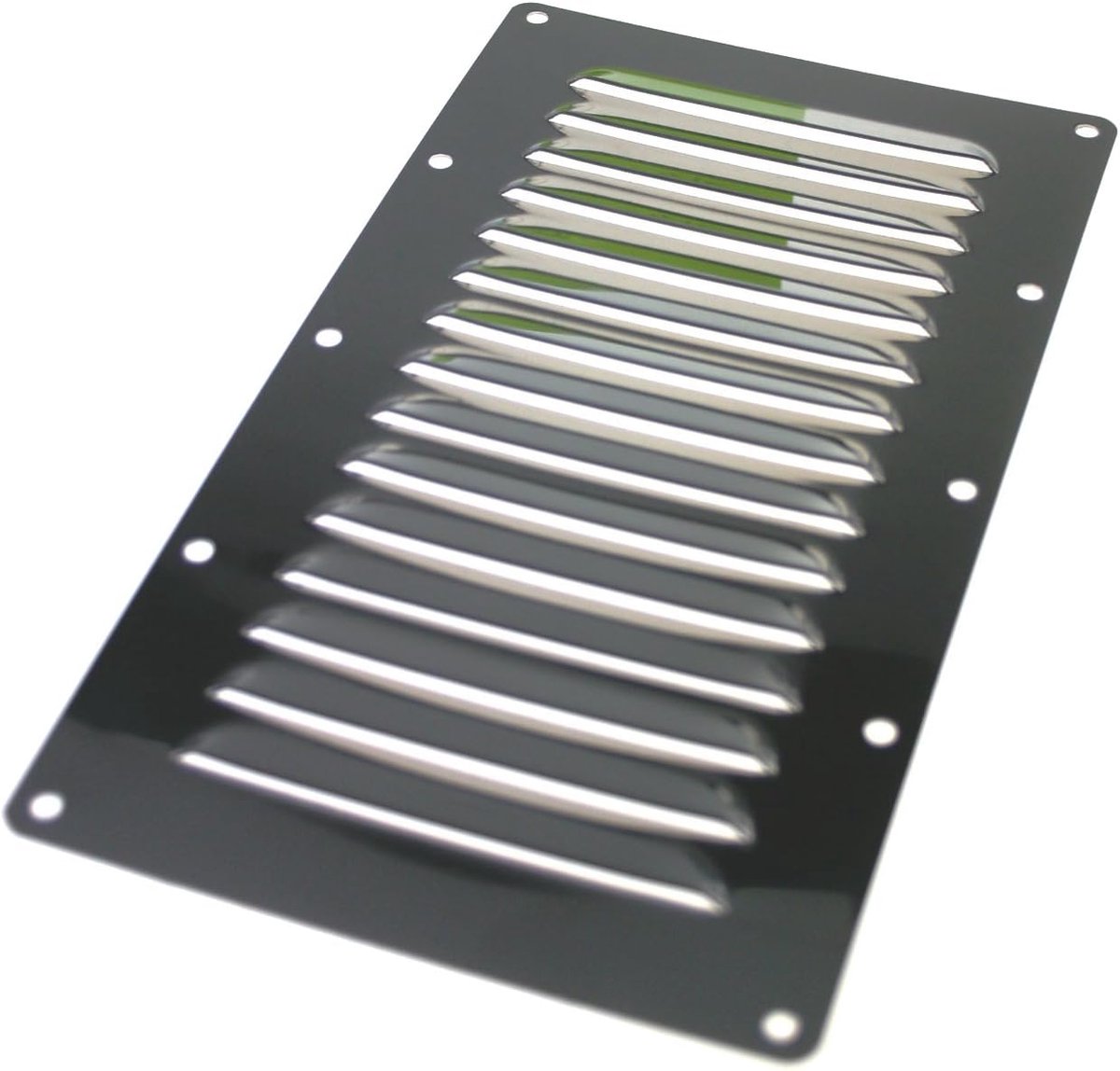 RVS Ventilatiepaneel Sterk & Glanzend - Rooster voor Deur of Wand 228x127 mm