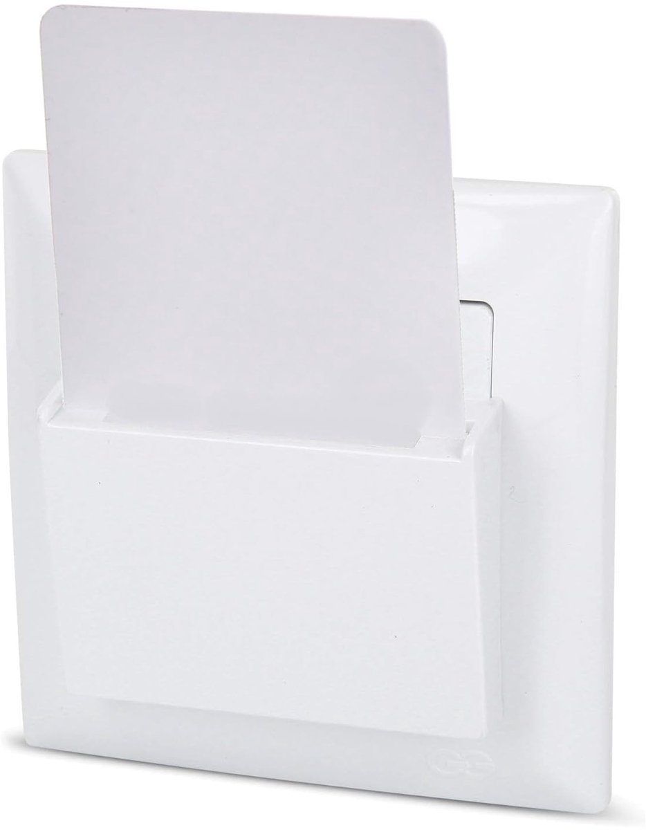 Inbouw Kaartschakelaar - Energiebesparing - Hotel Kamer - All-in-one module - 82 x 82 cm - Zuiver wit