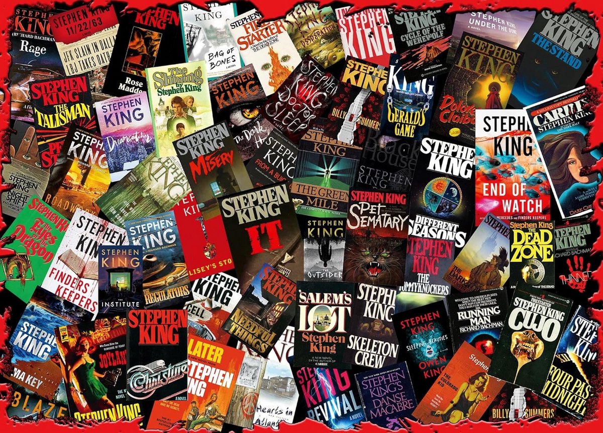 Horror Puzzel 1000 Stukjes - Collage Geïnspireerd op Bekende Griezelromans