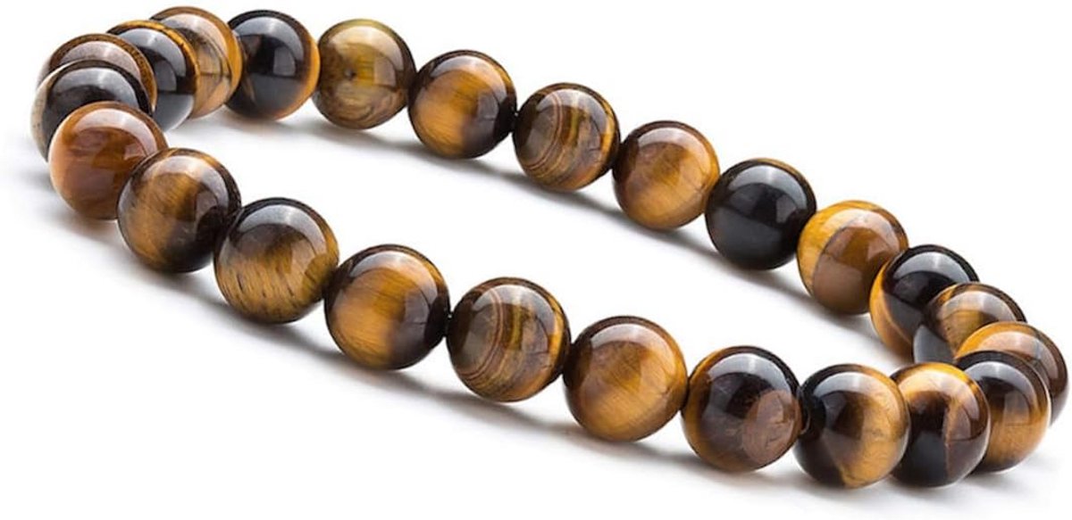 Tijgeroog Armband 8mm - Chakra Kralen voor Dames & Heren - Helende Stenen Yoga & Meditatie