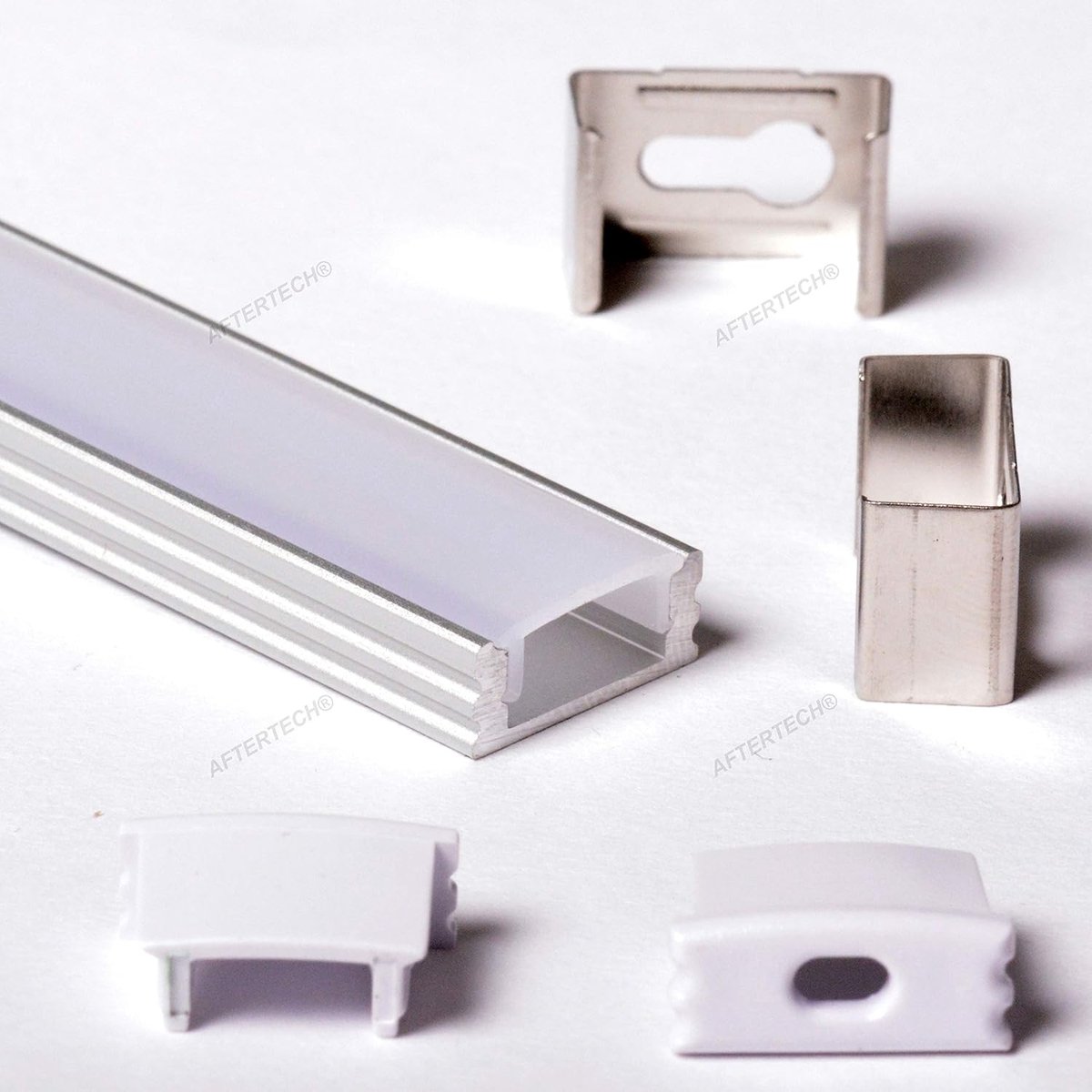 Aluminium Profiel - Led Strip Gids - Decoratieve Verlichting - Warmte Afvoerend - 17x7mm 1 Meter - Mat