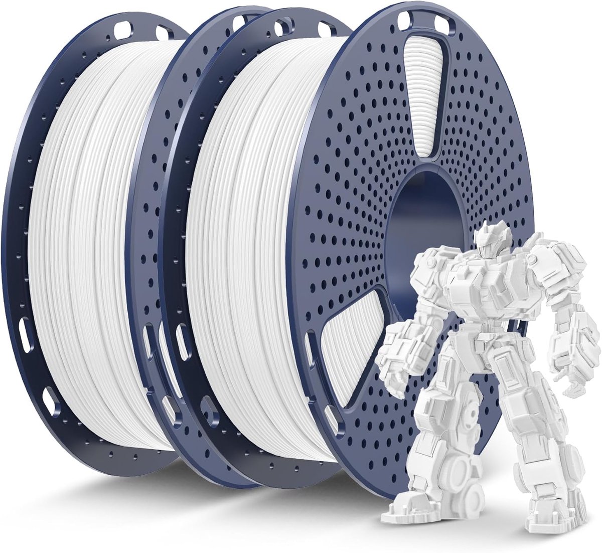 3D Print Materiaal - PLA Filament - Modelbouw - Nauwkeurige Diameter - 1.75mm 1kg - Wit