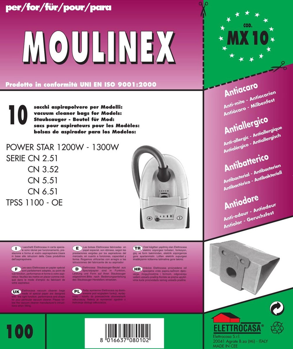 Stofzuigerzakken Papier voor Diverse Stofzuigermodellen - 10 Stuks