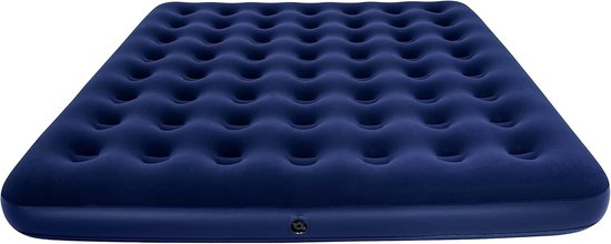Extra Groot Dubbel Luchtbed Blauw 203 x 183 cm - Comfortabel & Snel Op te Blazen — afbeelding 5
