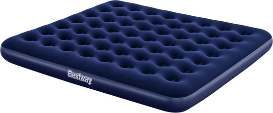 Extra Groot Dubbel Luchtbed Blauw 203 x 183 cm - Comfortabel & Snel Op te Blazen — afbeelding 3