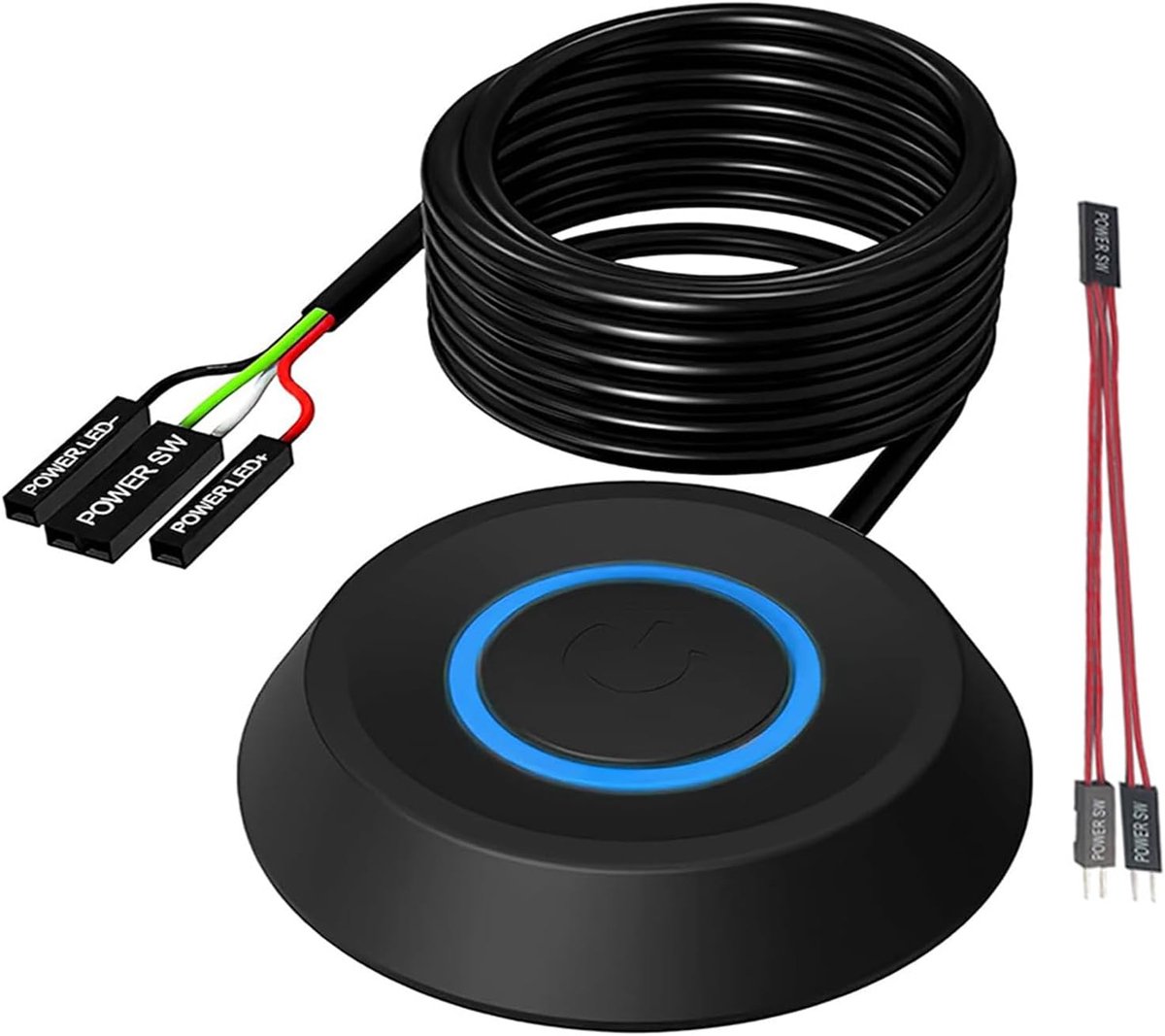 PC Aan Knop - Desktop Start Schakelaar - Computer Reparatie - Compact Ontwerp - 20x15x1 cm