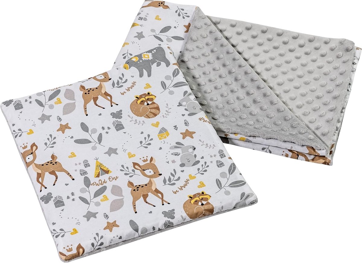Zachte Katoenen Baby Deken met Hoofdkussen Multifunctioneel voor Kinderwagen en Wieg