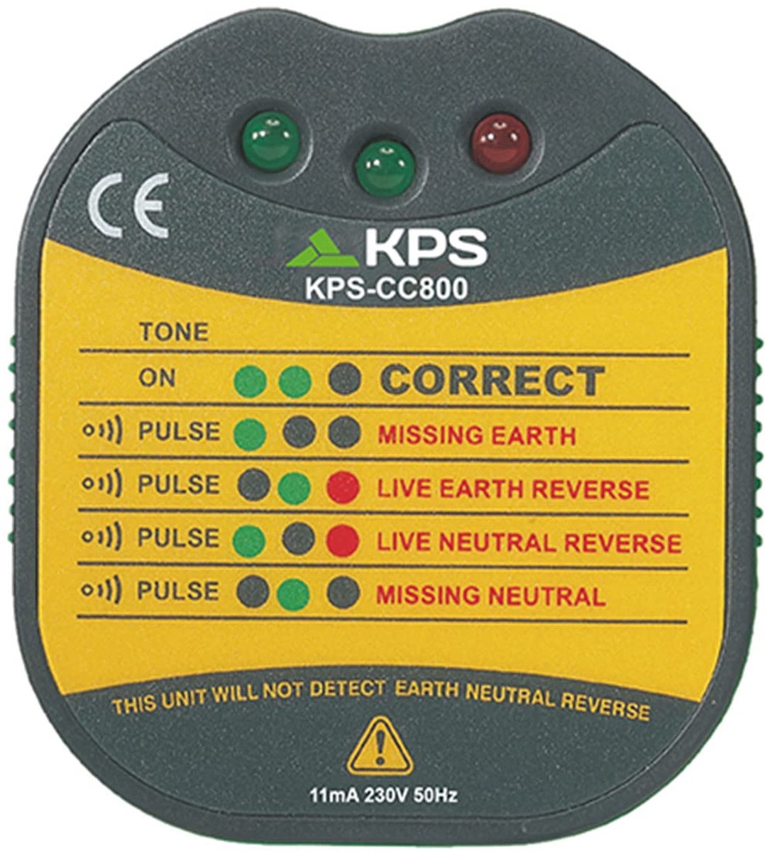Stopcontact Tester 230V met Schuko Stekker | Controle Fase, Nul en Aarde | Foutdetectie met LED en Geluid