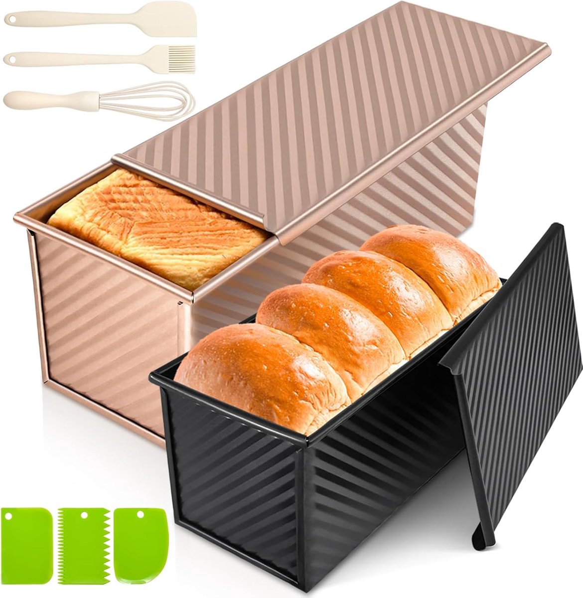 Non-stick Broodpan met Deksel van Koolstofstaal voor Perfect Brood en Toast