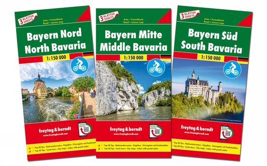Freytag&Berndt Wegenkaart Beieren - Bayern 3-kaartenset - cover