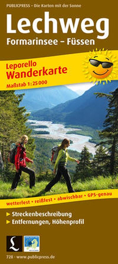Lechweg Formarinsee - Füssen 1 : 25 000 Wanderkarte - cover