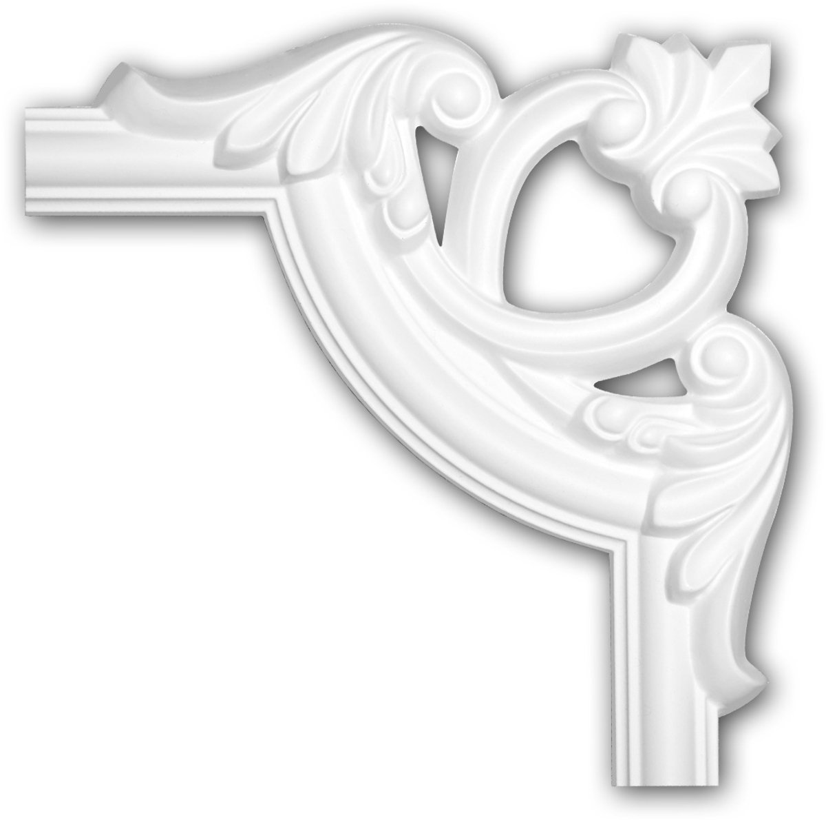 Hoekstuk 152285 Profhome Sierelement tijdeloos klassieke stijl wit