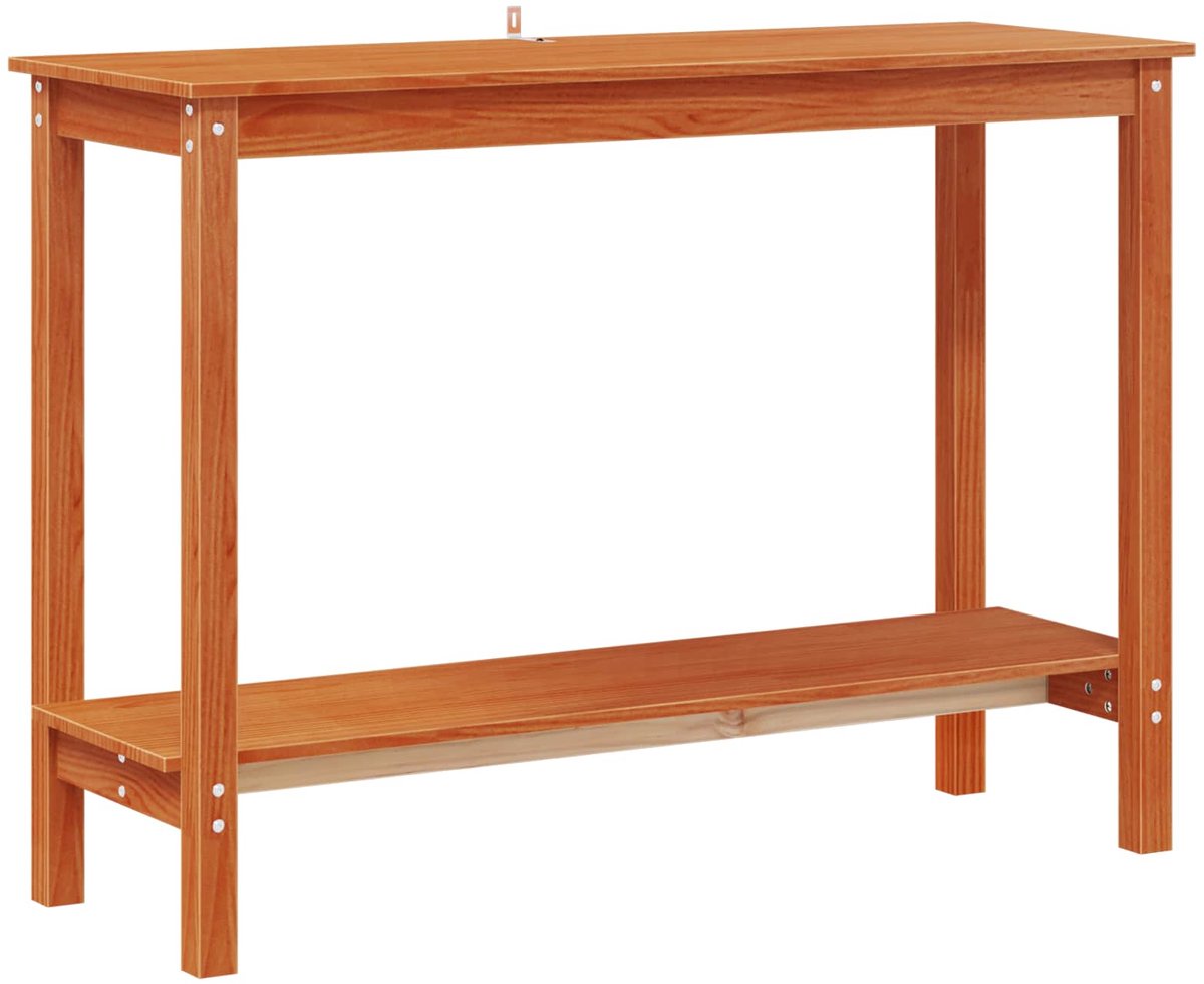 vidaXL Wandtafel - Waskleur - Bruin - 110 - x - 40 - x - 80 - cm - Massief - grenenhout Wasbruin