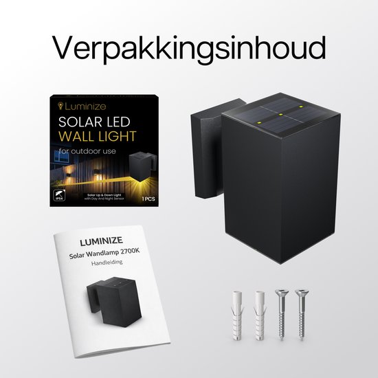 Philips Avery wandlamp - Solar buitenlamp - Warm wit licht; 2700K - Zwart - Zonne-energie Philips Avery wandlamp - Solar buitenlamp - Warm wit licht; 2700K - Zwart - Zonne-energie