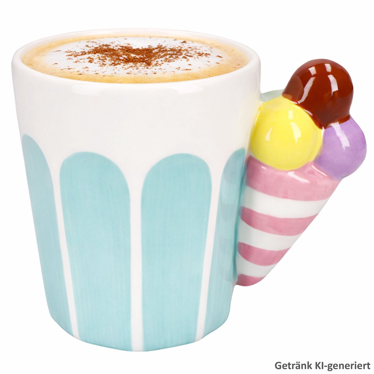 Koffiemok EIS Blauw met 3D-optiek van dolomiet – 24307562