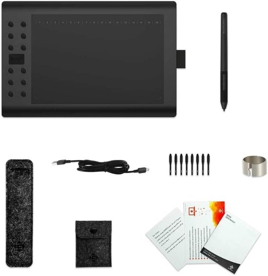 Nexvo® Digitaal Notitieblok - Grafische Tablet Met Tekenpen - Herbruikbare Notitieblok - ‎Zwart - 36cm x 24cm x 1cm van Merkloos — afbeelding 5