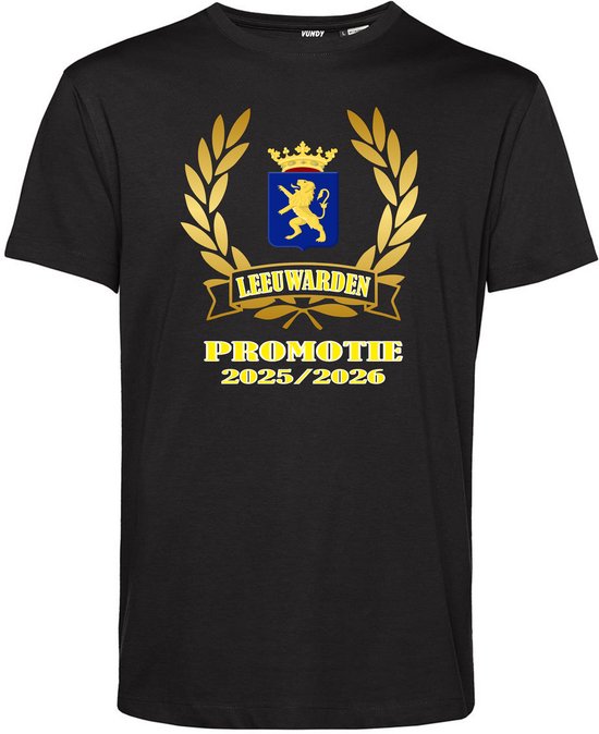T-shirt Promotie Leeuwarden | Cambuur Supporter | Leeuwarden | Promotie | zwart | maat L