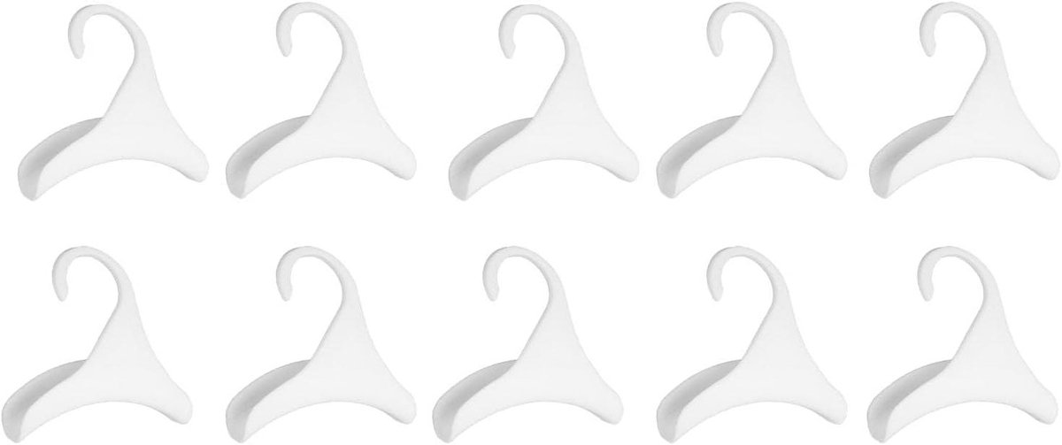 Hanger Haak Set van 10 - Wit - Stijlvol en Lichtgewicht - Kledingkast Accessoire