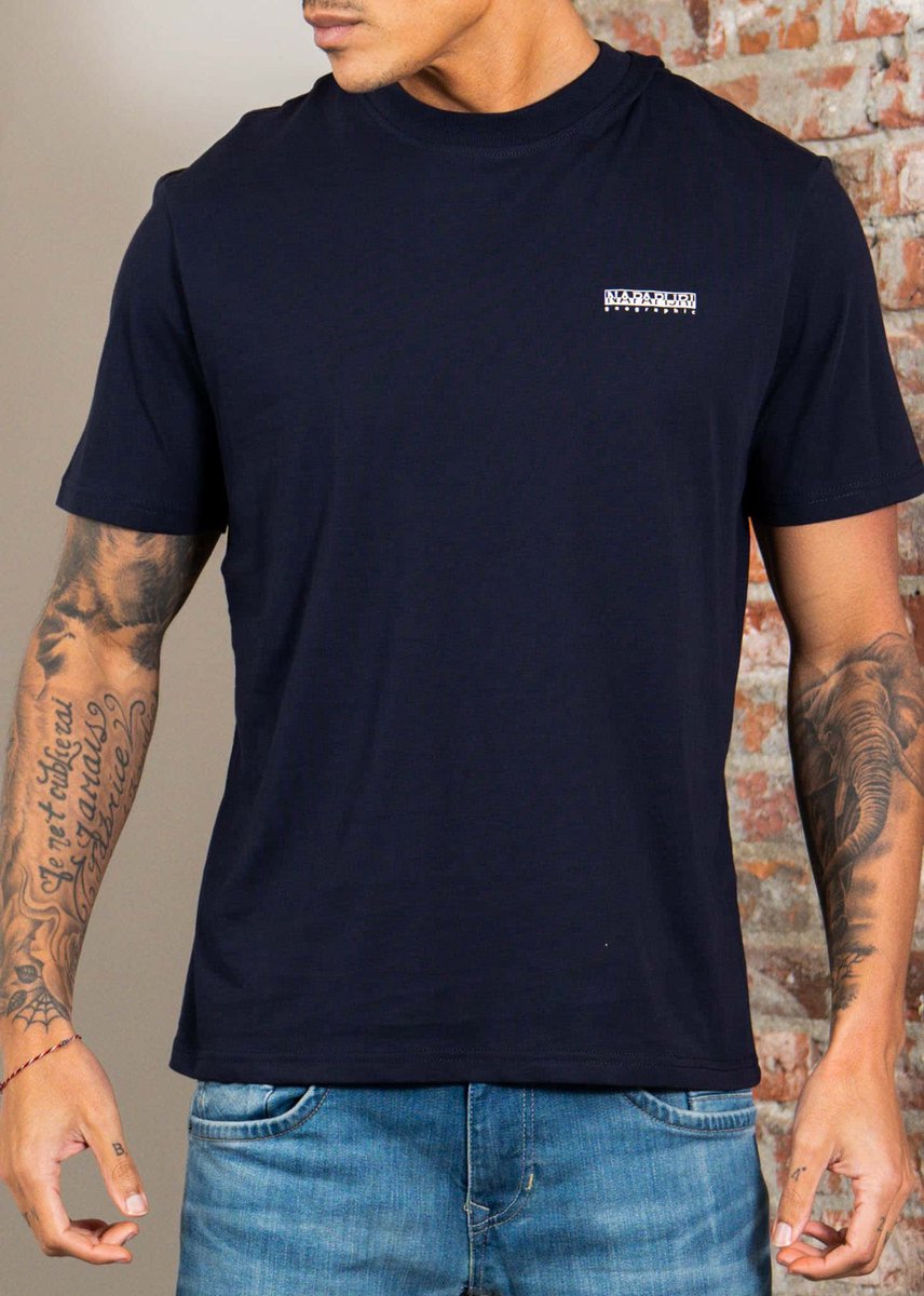 Napapijri T-Shirt S-Small Box Ss NP0A88TR Marine-XL Blauw